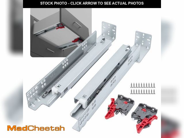 Lot 74-13773453 - LONTAN 6 Pairs Undermount Soft Close Drawer Slides 21 Inch Hidden Bottom Mount Full Extension Cabine...