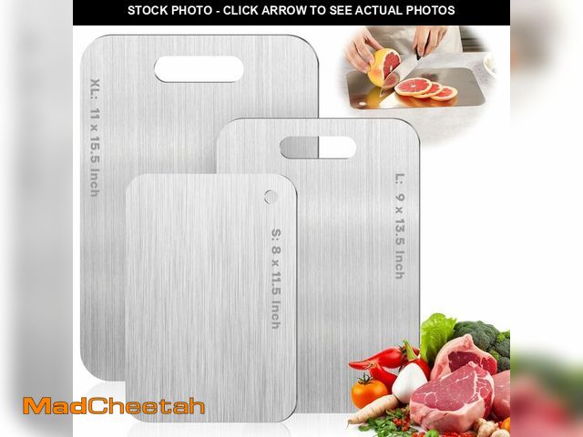 Lot 74-14385898 - Titanium Cutting Boards set Double Sided Non Toxic Titanware Chopping Board Metal Cutting Boards(1PC...