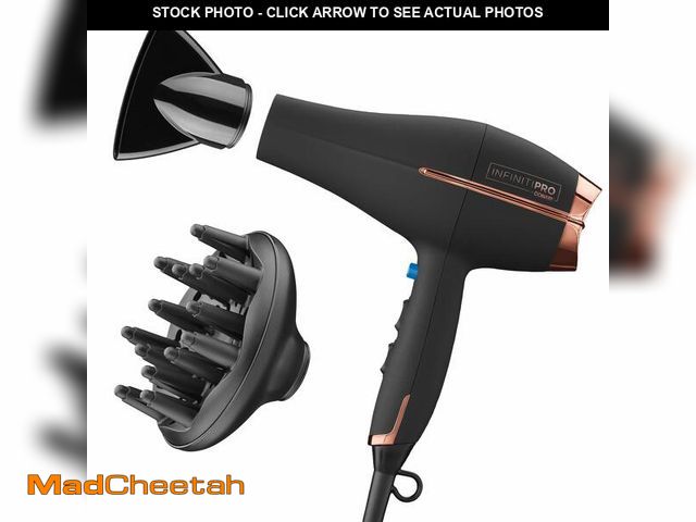 Lot 74-12713146 - INFINITI PRO by CONAIR Hair Dryer, 1875W Blow Dryer with Diffuser and Concentrator, Ceramic Technolo...