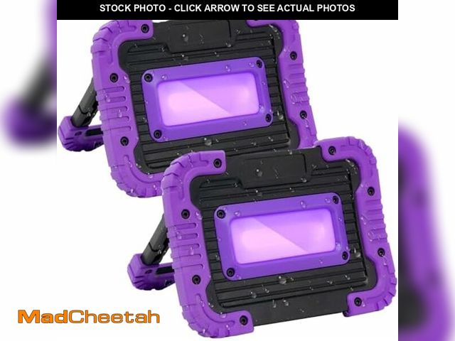 Lot 74-12705155 - Rechargeable Black Light, Battery Powered Blacklight, Cordless 395nm Ultraviolet Flood Light for Neo...