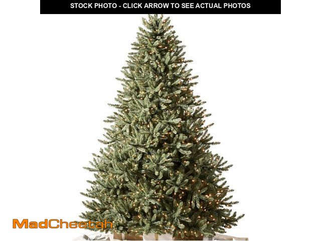 Lot 74-12899493 - Balsam Hill 7.5ft Pre-Lit Classic Blue Spruce - Artificial Christmas Tree with 2,960+ Tips, 1,000 Cl...