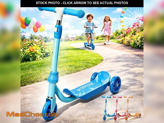 Lot 74-14210384 - Kids Scooter Ages 3-7 - Three Wheel Preschool Toddler Kick Scooters,Safer Steering,Light Up Wheels, ...