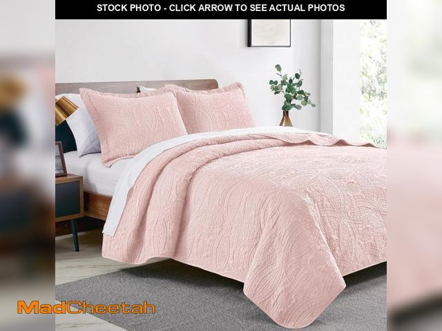 Lot 74-12487042 - Quilt Set Twin Size - Lightweight Quilts Summer Bedspreads for All Season 3 Piece (1 Quilt, 2 Pillow...