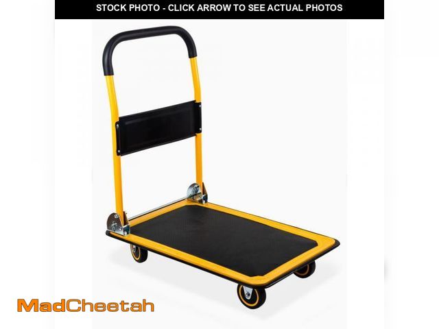 Lot 74-12418951 - MaxWorks 80877 Foldable Platform Truck Push Dolly (660 Lb. Weight Capacity with Swivel Wheels) - UNU...