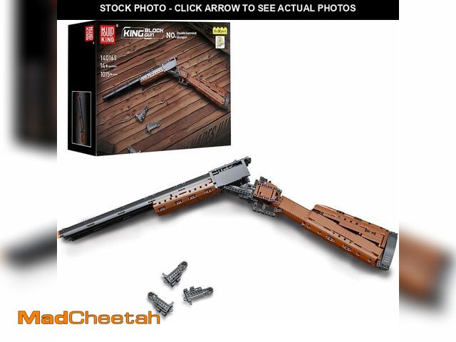 Lot 74-13963485 - Mould King 14016 Double-barreled Shotgun Building Block, 1015 PCS Military Weapon Building Set, Simu...