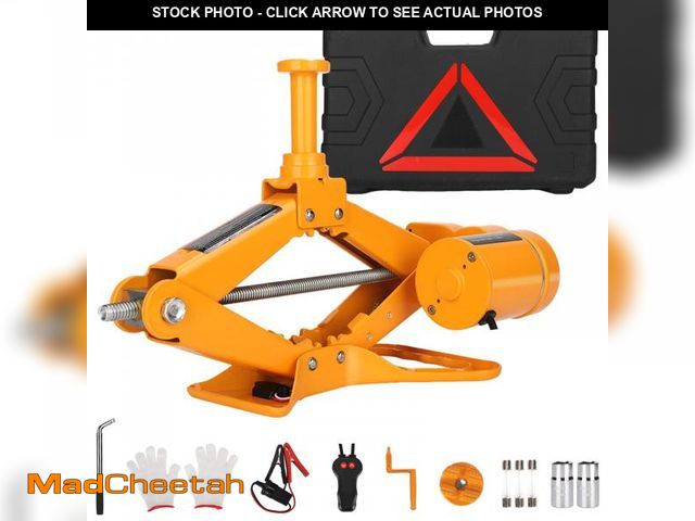 Lot 74-12051897 - ROGTZ Electric Scissor Car Jack Kit, 3Ton 12V Portable Auto Car Lift with 17.7" Range for SUV/Sedan,...