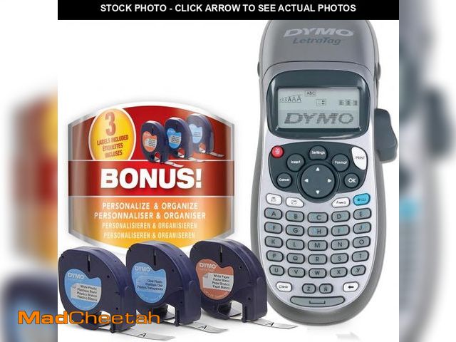 Lot 74-11549189 - DYMO Marker with 3 Additional Labeling Tapes  LetraTag 100H - USED