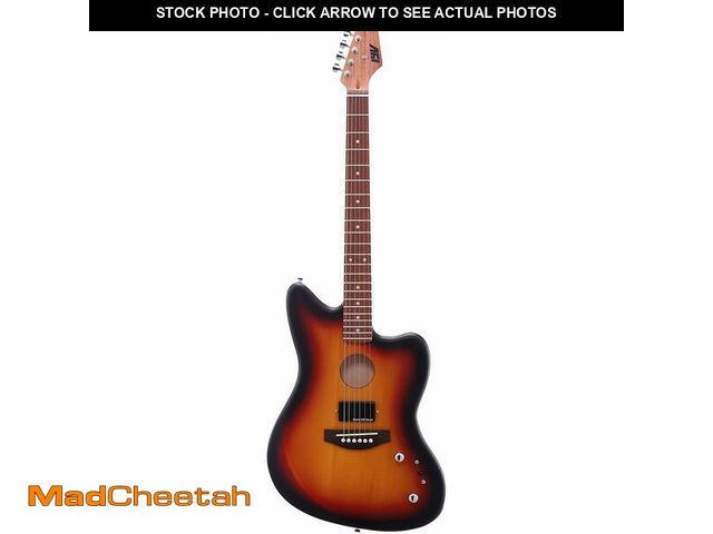 Lot 74-12589304 - IYV 6 String IYV-IJGAP-200 Semi Hollow Electric Acoustic Guitar 3T Sunburst, Right, IJGAP-200 - UNUS...