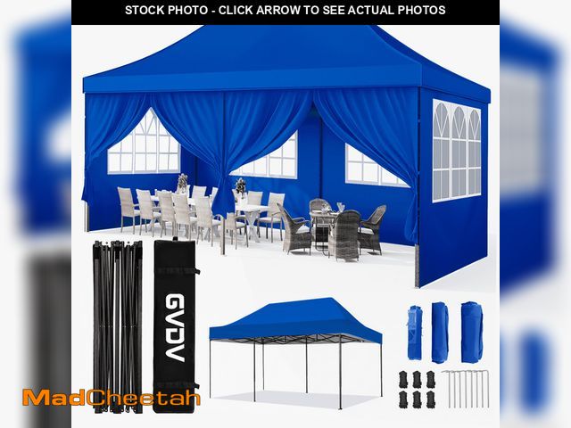 Lot 74-12648772 - GVDV 10x20 Pop up Canopy with 6 Removable Sidewalls, Outdoor Canopy Tents for Partie Wedding, Instan...