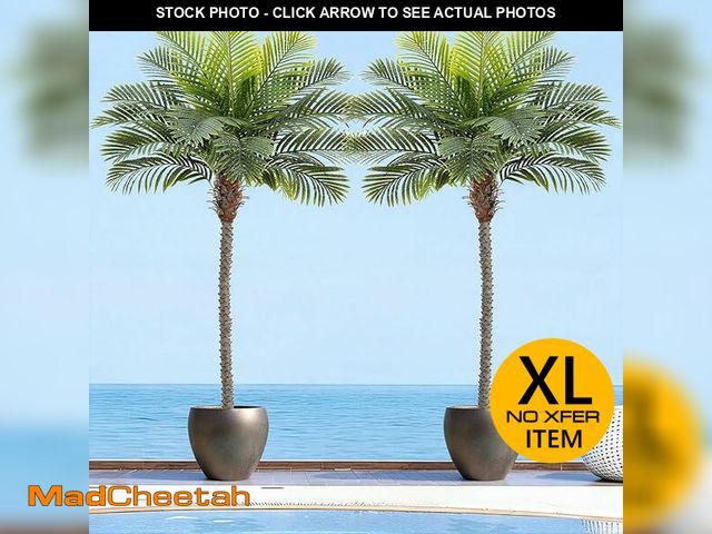Lot 74-13281564 - Keeplush 8.5ft Tall Artificial Phoenix Palm Tree for Outdoors Indoor Decor, Large Faux Coconut Silk ...