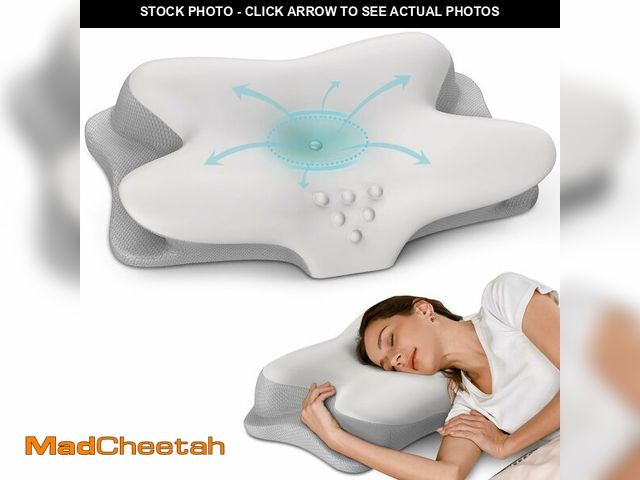 Lot 74-12710467 - Cervical Neck Pillow - Cooling Pillow for Neck Pain Relief, Ergonomic Side Sleeper Pillow for Sleepi...
