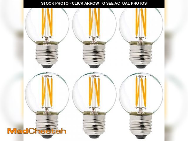 Lot 74-12404163 - LiteHistory Dimmable g16.5 led Bulb 40W g16 1/2 led Edison Bulb 2700K 4W e26 Globe Light Bulbs for C...