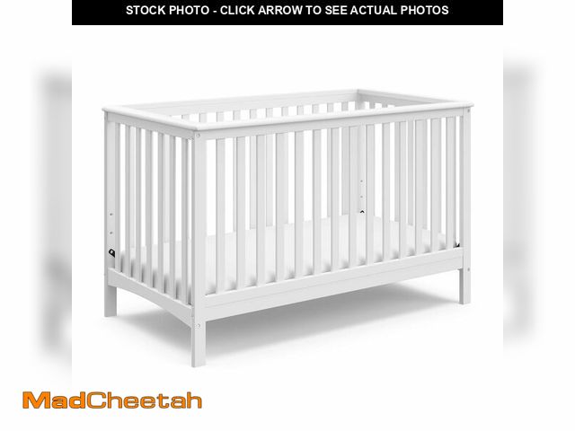 Lot 74-12690163 - Storkcraft Hillcrest 4-in-1 Convertible Crib (White) - Converts to Daybed, Toddler Bed, and Full-Siz...