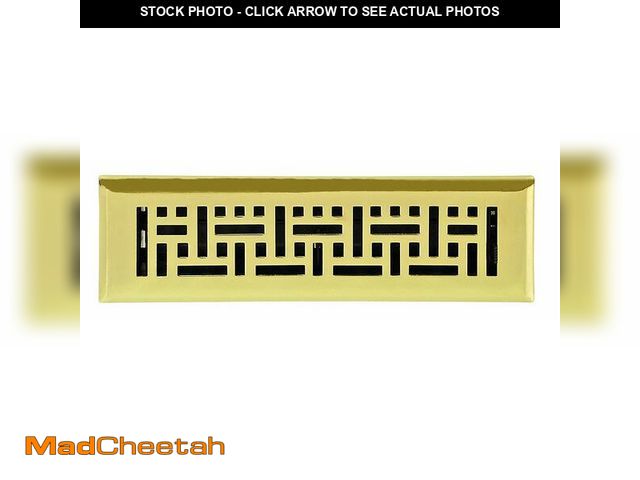 Lot 74-12697232 - 2" X 10" Modern Victorian Floor Register Grille with Dampers - Decorative Grate - HVAC Vent Duct Cov...