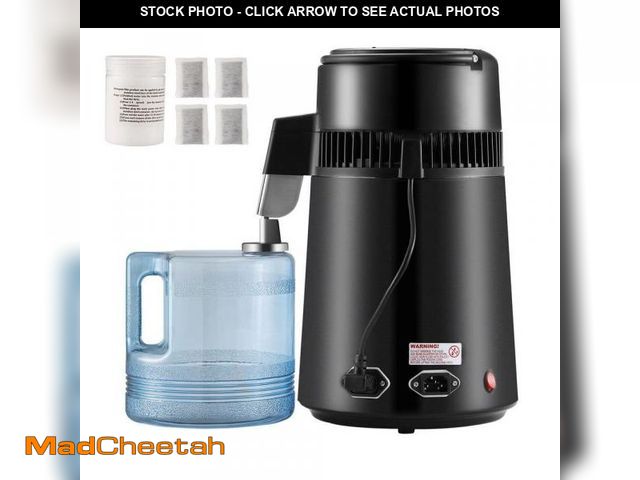 Lot 74-12424881 - SKYSHALO Water Distiller 16-Cups 750 W Purifier Filter 1.1 Gal. Electric Kettle with Handle, Black -...