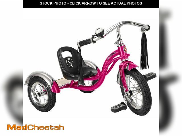 Lot 74-13802764 - Schwinn Roadster Bike for Toddler, Kids Classic Tricycle, Low Positioned Steel Trike Frame w/ Bell &...