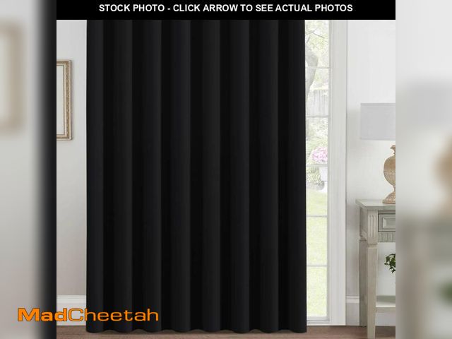 Lot 74-12712539 - H.VERSAILTEX Blackout Patio Curtains 100 x 84 Inches for Sliding Door Extral Wide Blackout Curtain P...