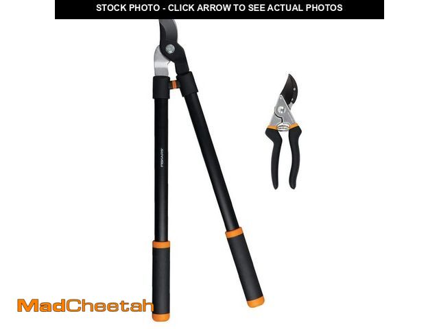 Lot 74-14242925 - *DIRTY/MISSING PRUNER* Fiskars 2-Piece Lopper and Hand Pruner Garden Tool Set *DIRTY/MISSING PRUNER*...