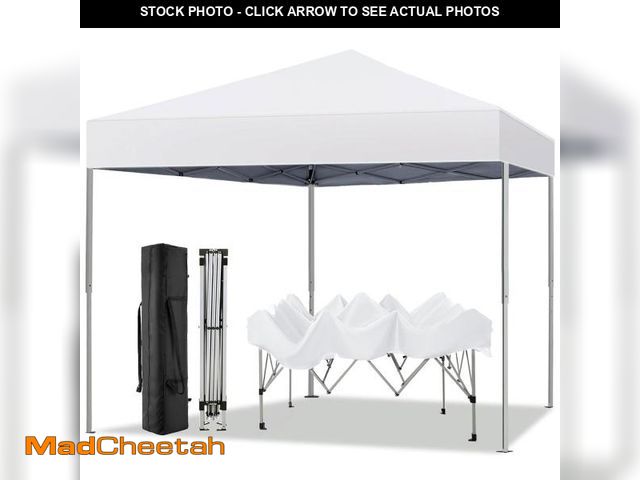 Lot 74-12156462 - GVDV 10 ft x 10 ft Easy Pop up Outdoor Canopy Tent, Straight Legs Instant Canopy for Outside with Ca...