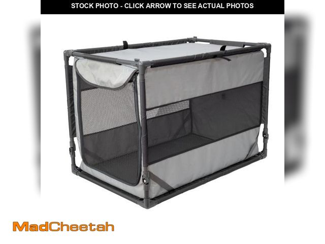Lot 74-12532865 - Sport Pet Designs Portable Folding Dog Kennel, Gray, Large - UNUSED