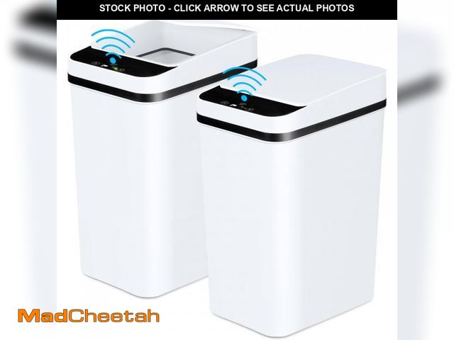 Lot 74-12047569 - Anborry Bathroom Trash Cans with Lid 2 Pack 2.2 Gallon Touchless Automatic Motion Sensor Small Slim ...