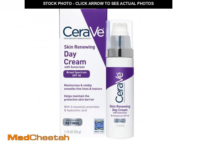 Lot 74-12304772 - CeraVe Anti-Aging Face Cream SPF 30, Anti-Wrinkle Retinol Cream with Hyaluronic Acid and Ceramides, ...