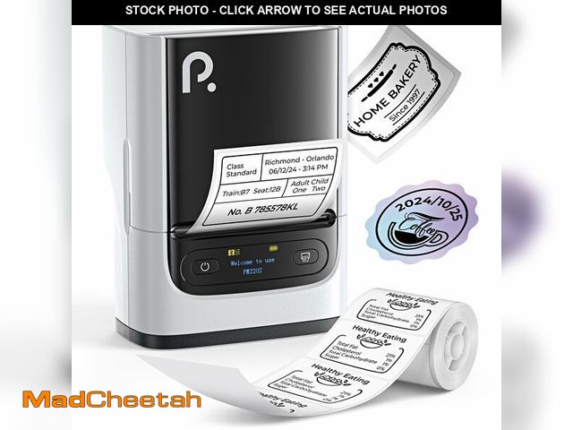 Lot 74-12845512 - POLONO PM220S Label Maker Machine with Tape, 2 Inch Bluetooth Thermal Label Printer, Portable Sticke...