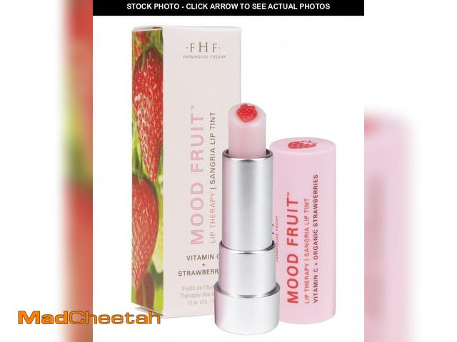 Lot 74-12306429 - FarmHouse Fresh Shea Butter Lip Balm, Tinted Lip Balm for Dry Lips with Strawberry Mood Fruit Therap...