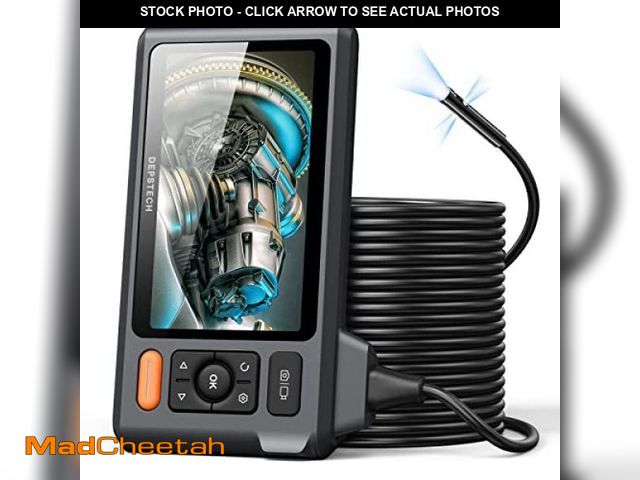 Lot 74-12193021 - Triple Lens Sewer Inspection Camera with 50FT Semi-Rigid Cable, DEPSTECH 5"IPS Screen Endoscope Came...