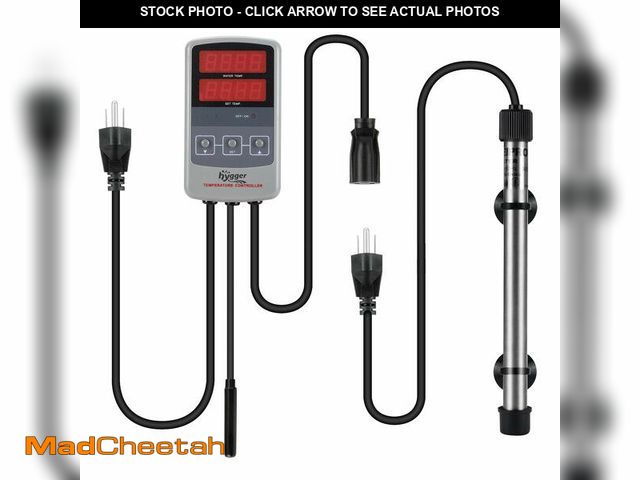 Lot 74-14476901 - hygger Pinpoint Saltwater Aquarium Heater with Digital Thermostat IC Temp Controller, Titanium Tube ...