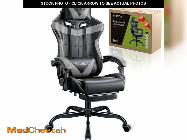 Lot 74-14352231 - Gaming Chair, Seenda Ergonomic Video Game Chair with Footrest and Lumbar Support,Computer Chair Heig...