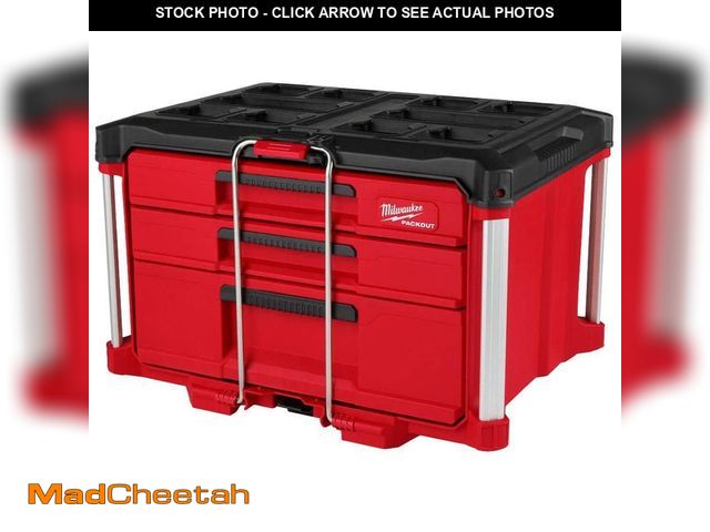 Lot 74-13667862 - Milwaukee PACKOUT 22 in. Rolling Tool Box, 22 in. Large Tool Box and 22 in. Medium Tool Box ProSyste...