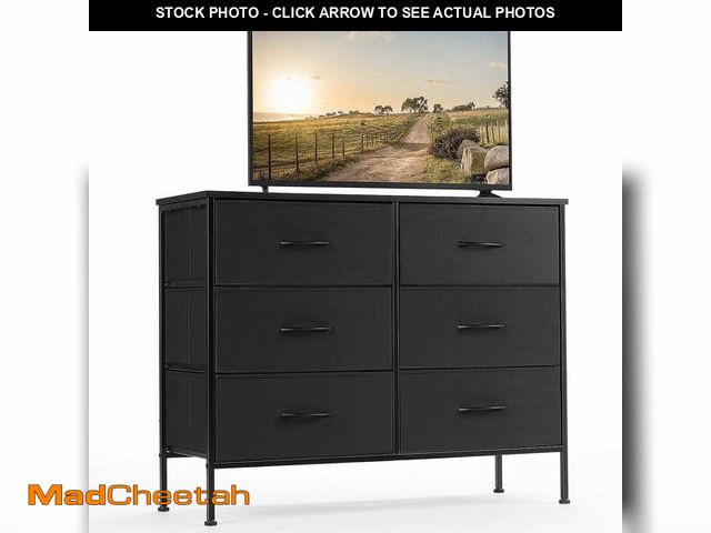 Lot 74-12780395 - CONCETTA 6-Drawer Fabric Dresser Storage Chest for Bedroom, Closet, Storage Furniture for Adults, Bl...