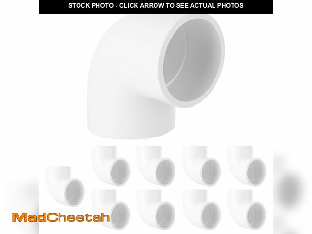 Lot 74-14215309 - WOPPLXY 10 PCS 1-1/2" 90 Degree Elbow PVC Pipe Fittings, 2 Way Right Angle PVC Pipe Adapter Fittings...