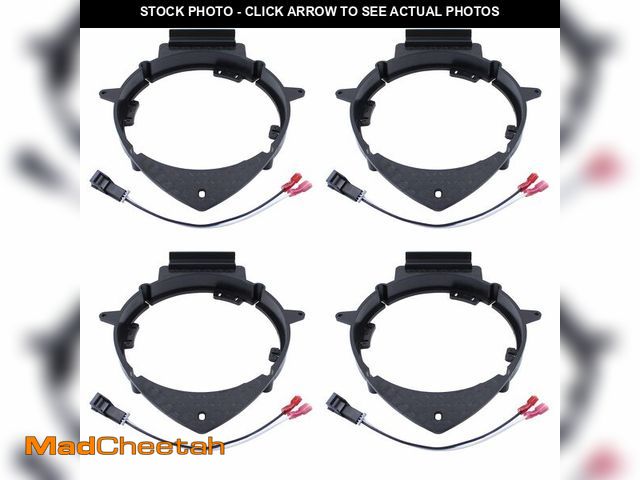Lot 74-13566255 - ApplianPar Front Rear 6.5" to 6.75" Door Speaker Adapter Mounting Plates and Wiring Harness Stand Ri...