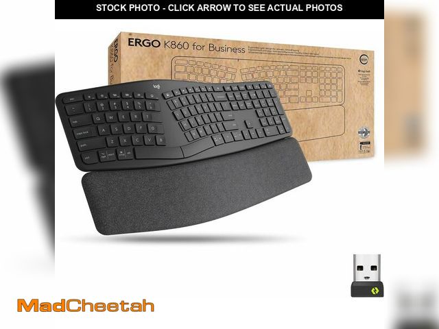 Lot 74-14591289 - Logitech Ergo K860 Split for Business Wireless Keyboard - Graphite - USED