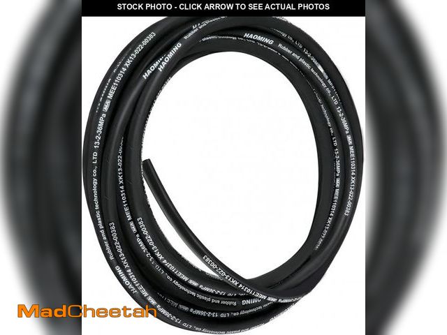 Lot 74-12367887 - VEVOR Hydraulic Hose 50 Feet Rubber Hydraulic Hoses with 2 High-Tensile Steel Wire Braid, Inner Diam...