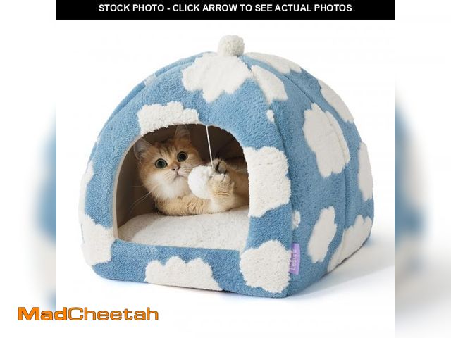 Lot 74-12217775 - Lesure Cute Cat Beds for Indoor Cats - 2 in 1 Cat Cave Bed for Kittens and Small Pets with Removable...