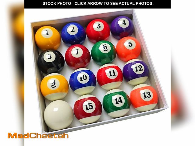 Lot 74-12975575 - MoyanSuper 2-1/4" Pool Balls Billiard Set - 16 Resin Balls, Regulation Size &amp; Weight, Complete P...