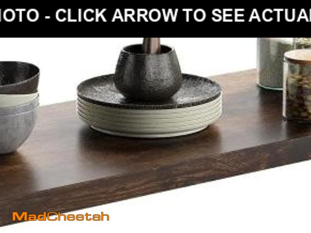 Lot 74-12426495 - Wall Shelf Set of 1, Rustic Brown Floating Shelves 36 in W x 10 in D x 1 in H, Wooden Floating Wall ...