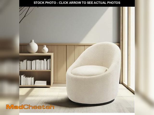 Lot 74-12488653 - COLAMY 360Â° Swivel Accent Chair, Mid-Century Modern Chair with Hidden Storge, Small Swivel Chair wi...