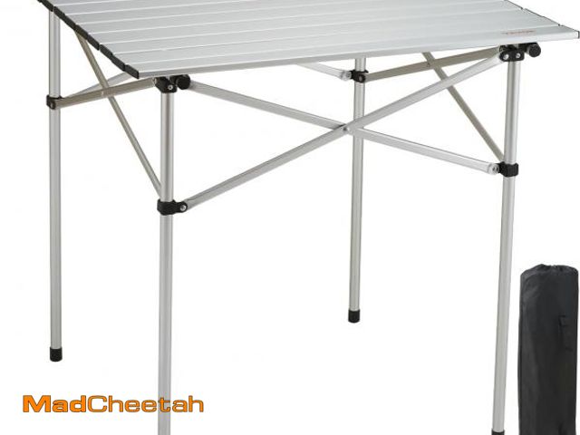 Lot 74-12098602 - VEVOR Folding Camping Table, Outdoor Portable Side Tables, Lightweight Fold Up Table, Aluminum Ultra...