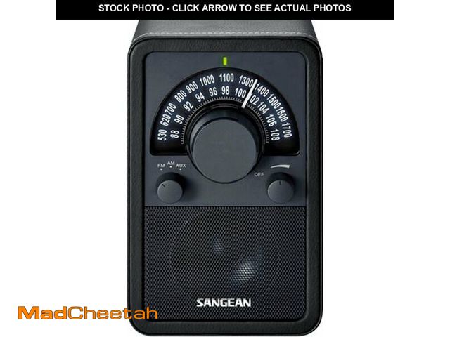 Lot 74-12607283 - Sangean WR-15BK AM/FM Table Top Wooden Radio (Black) - UNUSED