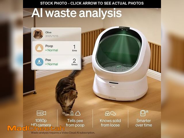 Lot 74-13582615 - PETLIBRO Luma Automatic Cat Litter Box AI-Camera Waste Analysis, Auto Odor-Control Self Cleaning Cat...