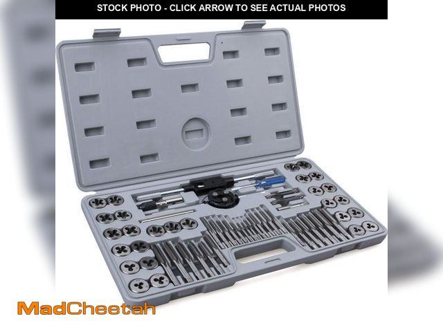 Lot 74-12432147 - 60-Pc Master Tap and Die Set - Include SAE Inch Size #4 to 1/2Ã¢â¬Â and Metric Size M3 to M12, Coa...