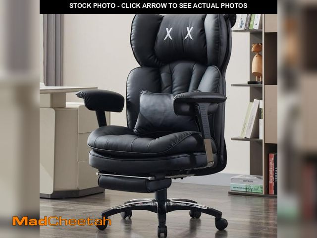 Lot 74-12489804 - Efomao Big and Tall Office Chair with Footrest Ã¢â¬â High Back Computer Chair with Adjustable Arm...
