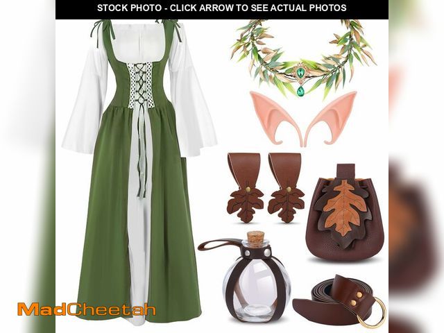 Lot 74-12969314 - AOKISK 7cs Renaissance Costume Women-4 Minute Quick Ren Faire Costume Fairy Costume Medieval Victori...