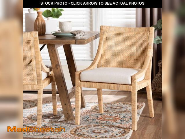 Lot 74-13288444 - bali &amp; pari Alexis Light Honey Rattan Dining Chair - UNUSED