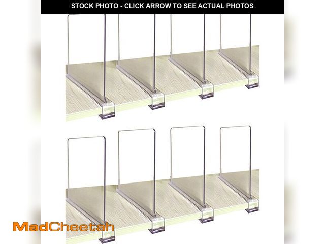 Lot 74-14058360 - CY craft Shelf Dividers for Closets, 8PCS Clear Acrylic Shelf Divider for Wood Shelves and Clothes O...