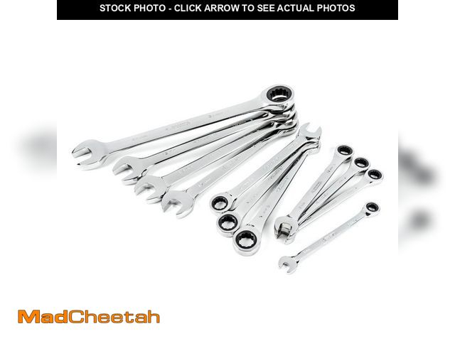 Lot 74-12783763 - *MISSING THREE* Husky Ratcheting Metric Combination Wrench Set (11-Piece) *MISSING THREE*  - UNUSED